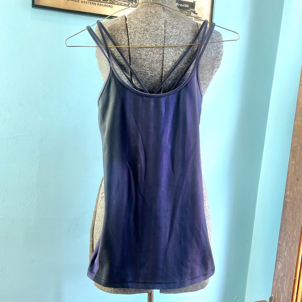 Lululemon Purple Double-Strap Work Out Tank Top